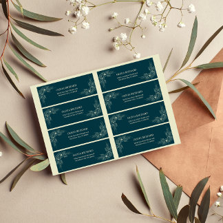Golden Bloom Wedding Return Address Label