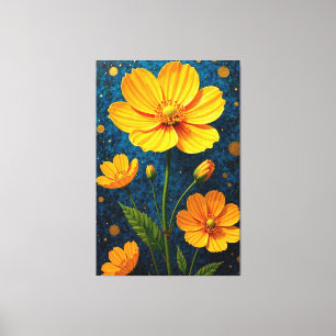 Golden Blooms Canvas Print