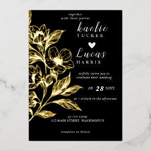 "Golden Blooms Of Love" Black Wedding