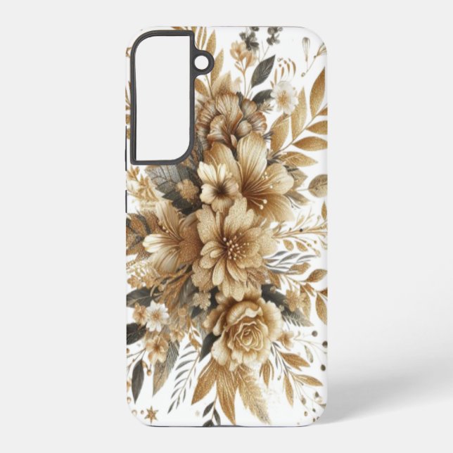 golden blooms samsung galaxy s22+ case (Back)