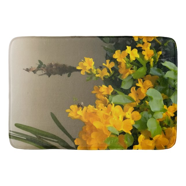 Golden Blossom Beauty Bath Mat (Front)