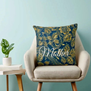 Golden Blossom Elegance Cushion
