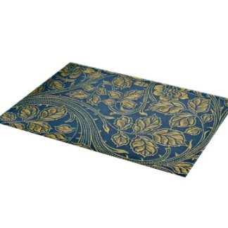 Golden Blossom Elegance Cutting Board