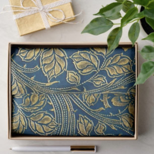 Golden Blossom Elegance Tissue Paper
