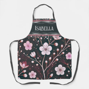 Golden Blossoms: Delicate Floral Symphony Apron