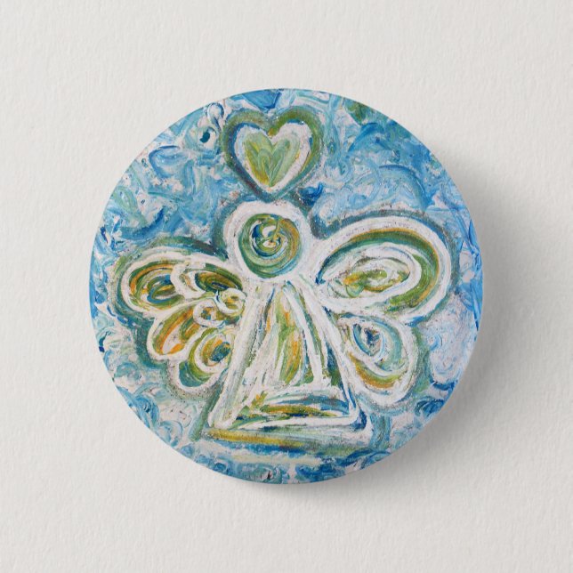 Golden Blue Angel Button (Front)