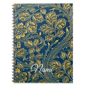 Golden Blue Elegance Notebook