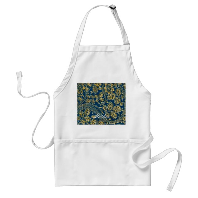 Golden Blue Elegance Standard Apron (Front)