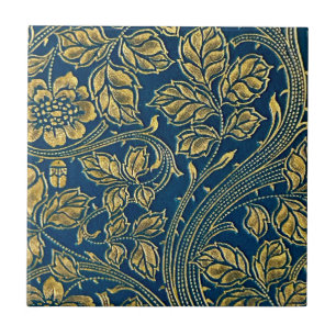 Golden Blue Elegance Tile