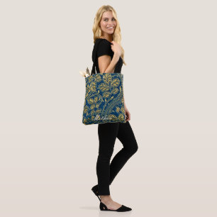 Golden Blue Elegance Tote Bag
