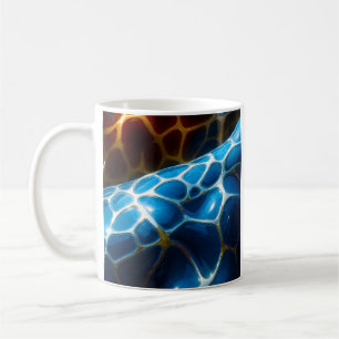 Golden Blue Giraffes Coffee Mug