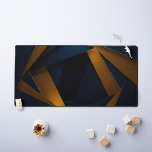 Golden Blue Labyrinth Desk Mat