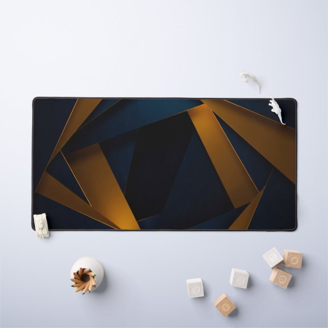 Golden Blue Labyrinth Desk Mat (Kids Table)