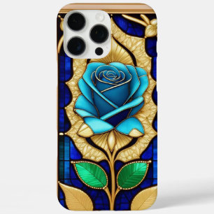 Golden Blue Rose in Decorative Frame iPhone 16 Pro Max Case