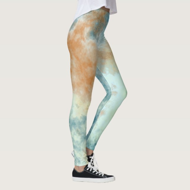 Golden Blue Sky Leggings (Right)