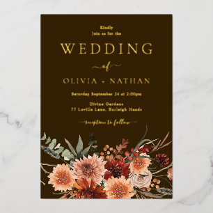 Golden Bohemian Floral Wedding Gold