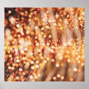Golden Bokeh: Vintage Light Play Poster
