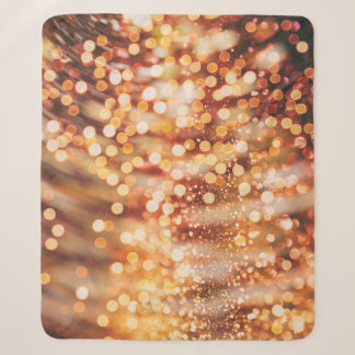 Golden Bokeh: Vintage Light Play Sherpa Blanket