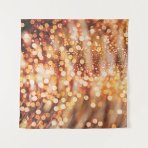 Golden Bokeh: Vintage Light Play Tapestry