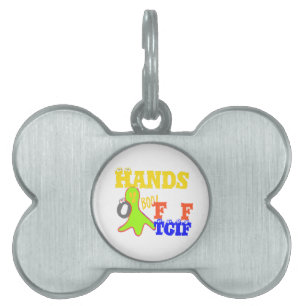 Golden Boo! Girly TGIF Thanks God Its Friday Hakun Pet ID Tag