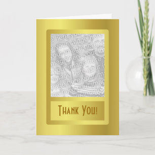 Golden Border 50th Wedding Anniversary Thank You Card