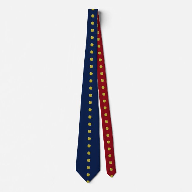 Golden Border - Dots Line + your back & idea Tie (Front)