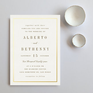 Golden Border Foil Invitation