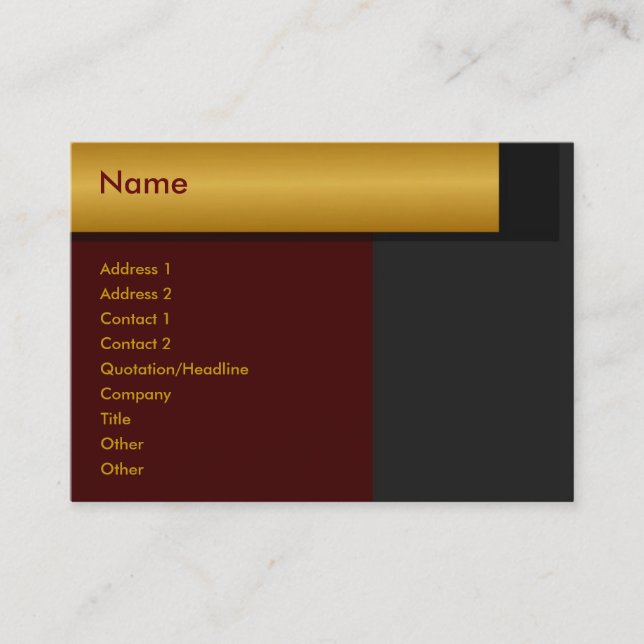 Golden Border Profile Card (Front)