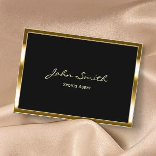 Golden Border Sports Agent Business Card