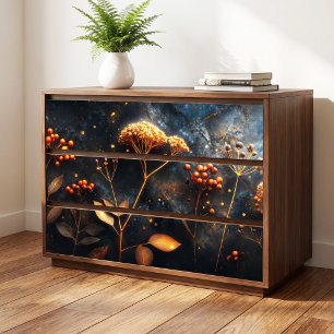 Golden Botanical Celestial Nebula Sky Tissue Paper