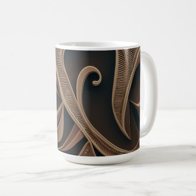 Golden Botanical Flow Elegant   Coffee Mug (Front Right)
