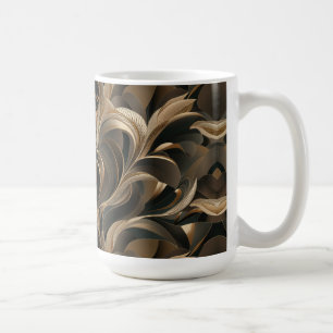Golden Botanical Flow Elegant Coffee Mug