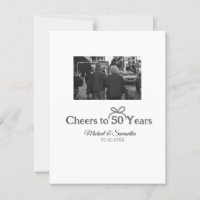 Golden bow cheers to 50 years anniversary wedding 