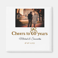 Golden bow cheers to 60 years anniversary wedding