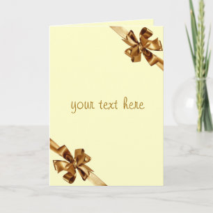 golden bow greetings card
