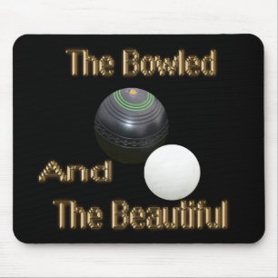 Golden Bowled Beautiful Lawn Bowls Design, Mouse Pad