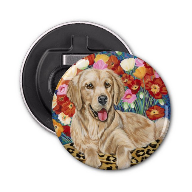 Golden Boy Retriever Bottle Opener (Front)