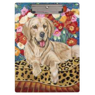 Golden Boy Retriever Clipboard