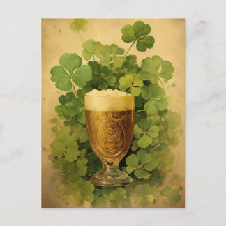 Golden Brew Bliss St. Patrick’s Day Holiday Postcard