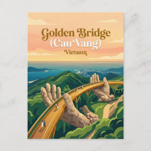 Golden Bridge (Cau Vang) Vietnam Postcard