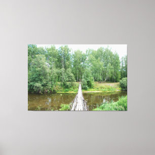 Golden Bridge Serenity Canvas Print