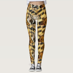 Golden bronze background leggings