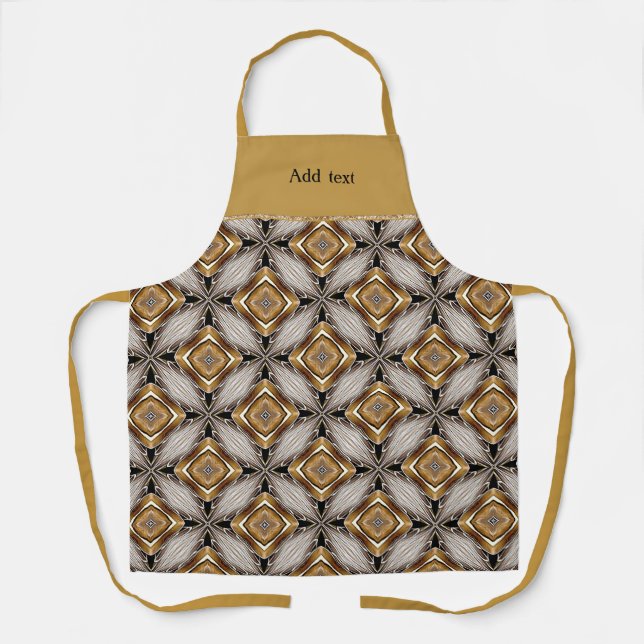 Golden-Bronze kaleidoscope TEMPLATE Apron (Front)