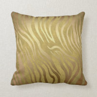 Golden Bronze Zebra Print Jungle Safari Glam