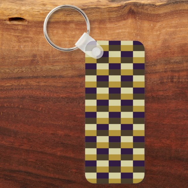 Golden Brown Color Combination Key Ring (Front)