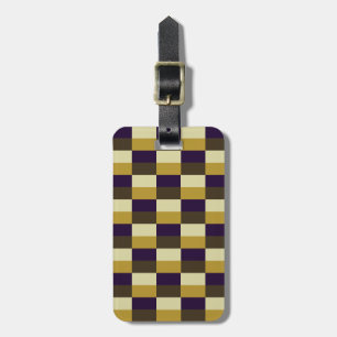 Golden Brown Colour Combination Luggage Tag