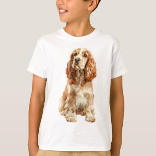Golden Brown English Cocker Spaniel Dog Kids T-Shirt