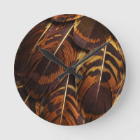Golden Brown Feather Macro Pattern Closeup