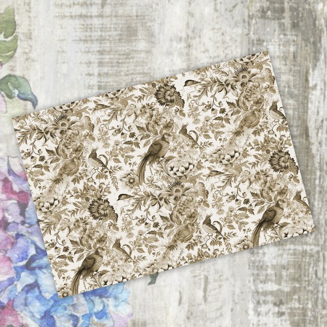 Golden Brown French Cottage Style Vintage  Tissue Paper (Golden Brown French Cottage Style Vintage Tissue Paper by Graphic Allusions)