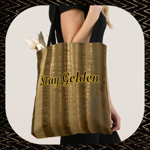 Golden Brown Glamourous Chic Tote Bag